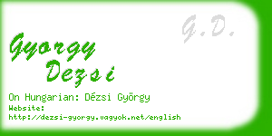 gyorgy dezsi business card